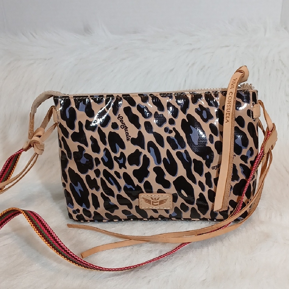 Consuela Blue Jag Crossbody Bag